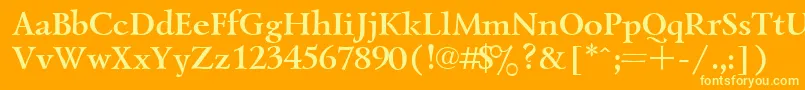 UkrainiangoudyoldBold Font – Yellow Fonts on Orange Background