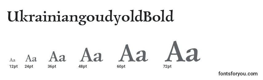 UkrainiangoudyoldBold Font Sizes
