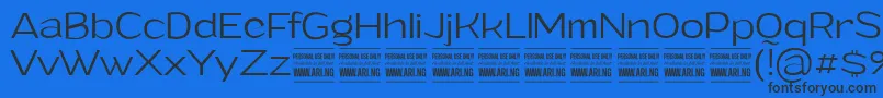 GrandilightPersonalUse Font – Black Fonts on Blue Background