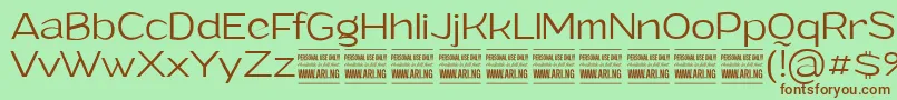 GrandilightPersonalUse Font – Brown Fonts on Green Background