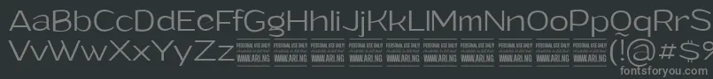 GrandilightPersonalUse Font – Gray Fonts on Black Background