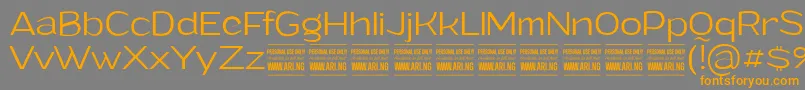 Czcionka GrandilightPersonalUse – pomarańczowe czcionki na szarym tle