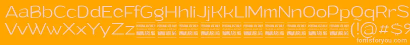 GrandilightPersonalUse Font – Pink Fonts on Orange Background