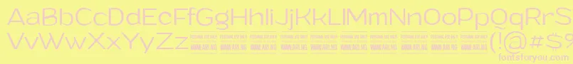 GrandilightPersonalUse Font – Pink Fonts on Yellow Background