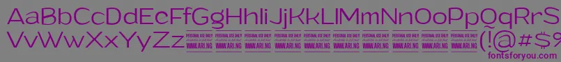 GrandilightPersonalUse Font – Purple Fonts on Gray Background