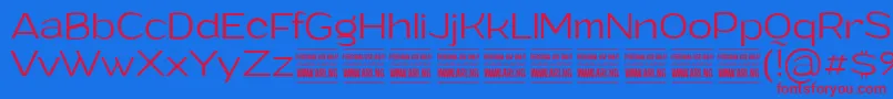 GrandilightPersonalUse Font – Red Fonts on Blue Background