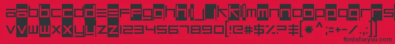 UnsteadyoversteerRegular Font – Black Fonts on Red Background