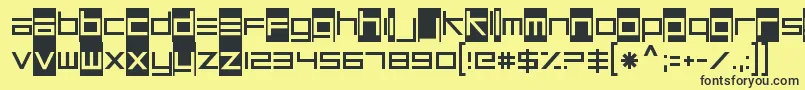 UnsteadyoversteerRegular Font – Black Fonts on Yellow Background
