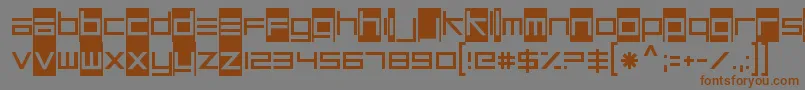 UnsteadyoversteerRegular Font – Brown Fonts on Gray Background