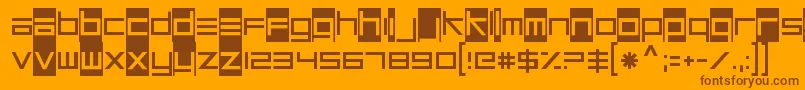 Police UnsteadyoversteerRegular – polices brunes sur fond orange