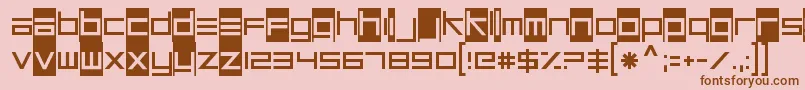 Czcionka UnsteadyoversteerRegular – brązowe czcionki na różowym tle