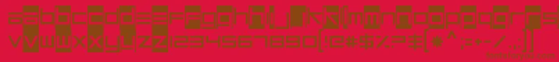 UnsteadyoversteerRegular Font – Brown Fonts on Red Background
