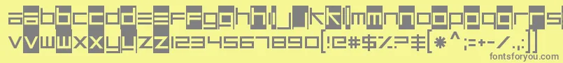 UnsteadyoversteerRegular Font – Gray Fonts on Yellow Background