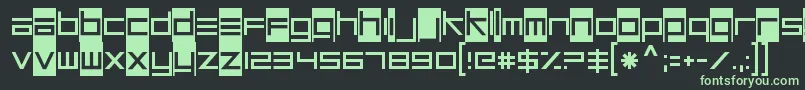 UnsteadyoversteerRegular-Schriftart – Grüne Schriften auf schwarzem Hintergrund
