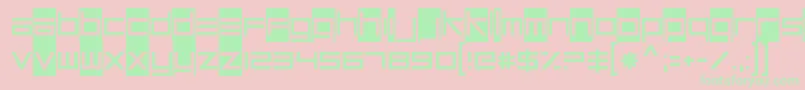 フォントUnsteadyoversteerRegular – ピンクの背景に緑の文字