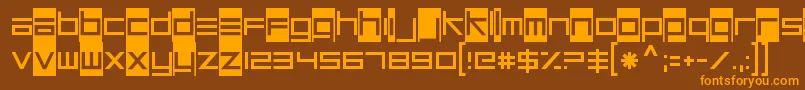 Police UnsteadyoversteerRegular – polices orange sur fond brun