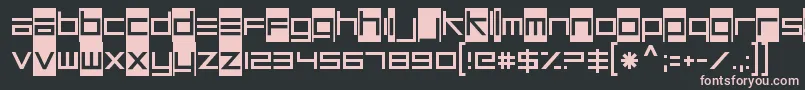 Fonte UnsteadyoversteerRegular – fontes rosa em um fundo preto