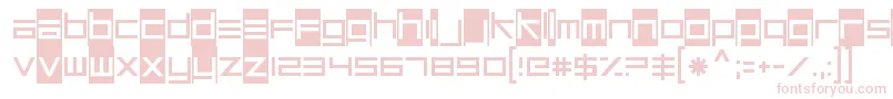 Fonte UnsteadyoversteerRegular – fontes rosa em um fundo branco