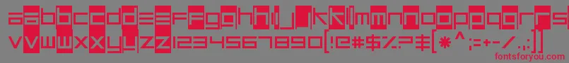 UnsteadyoversteerRegular Font – Red Fonts on Gray Background