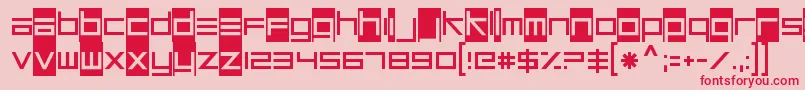 UnsteadyoversteerRegular Font – Red Fonts on Pink Background