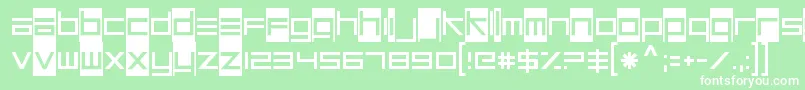UnsteadyoversteerRegular Font – White Fonts on Green Background