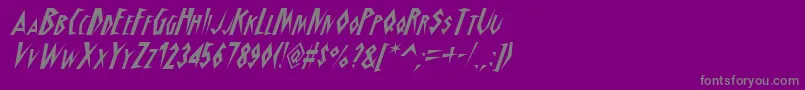 SchrillAoeOblique Font – Gray Fonts on Purple Background