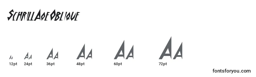 Tailles de police SchrillAoeOblique