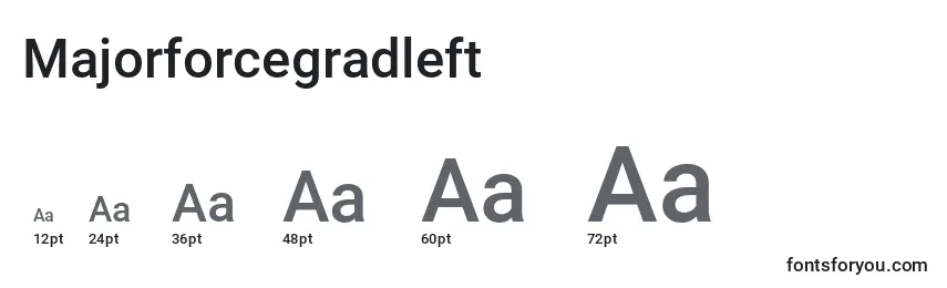 Majorforcegradleft Font Sizes