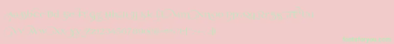 Prida02calt Font – Green Fonts on Pink Background