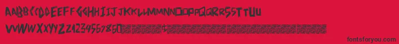 Doctorscratch Font – Black Fonts on Red Background