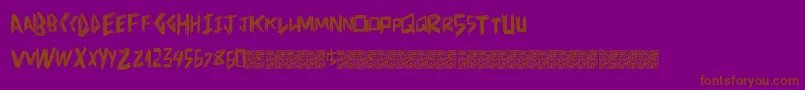 Doctorscratch Font – Brown Fonts on Purple Background