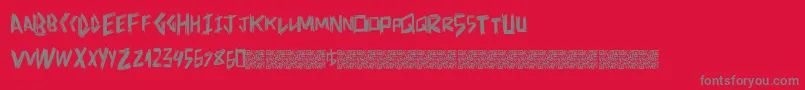 Doctorscratch Font – Gray Fonts on Red Background