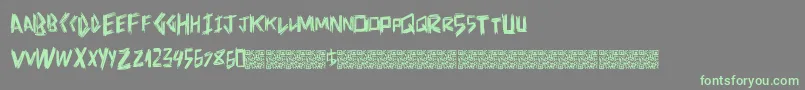 フォントDoctorscratch – 灰色の背景に緑のフォント