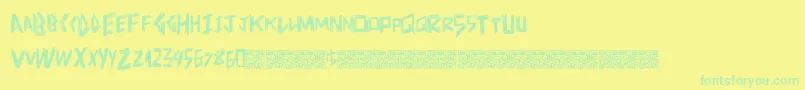 Doctorscratch-fontti – vihreät fontit keltaisella taustalla
