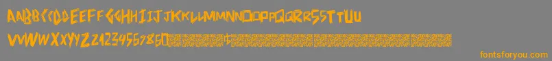 Шрифт Doctorscratch – оранжевые шрифты на сером фоне