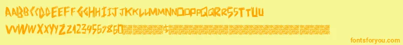 Doctorscratch Font – Orange Fonts on Yellow Background