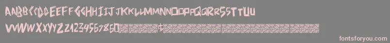 Doctorscratch-fontti – vaaleanpunaiset fontit harmaalla taustalla