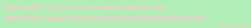 Czcionka Doctorscratch – różowe czcionki na zielonym tle