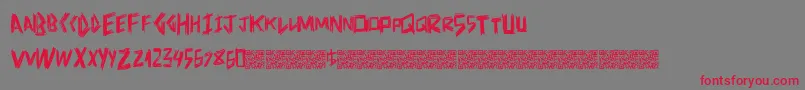 Doctorscratch Font – Red Fonts on Gray Background