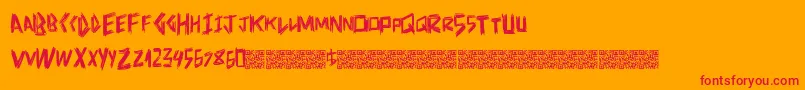 fuente Doctorscratch – Fuentes Rojas Sobre Fondo Naranja