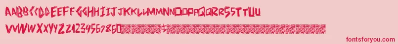 Doctorscratch Font – Red Fonts on Pink Background