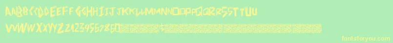 Doctorscratch Font – Yellow Fonts on Green Background