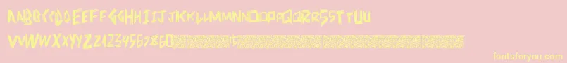 Шрифт Doctorscratch – жёлтые шрифты на розовом фоне