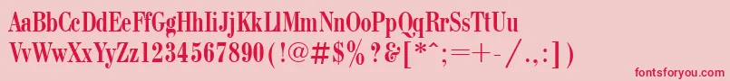 BodonicondcttRegular Font – Red Fonts on Pink Background