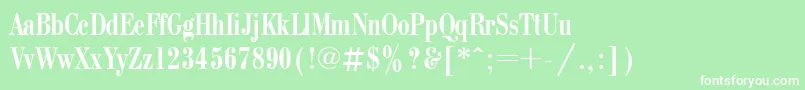 BodonicondcttRegular Font – White Fonts on Green Background