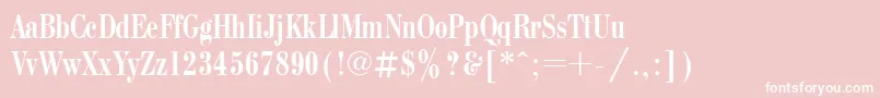 BodonicondcttRegular Font – White Fonts on Pink Background