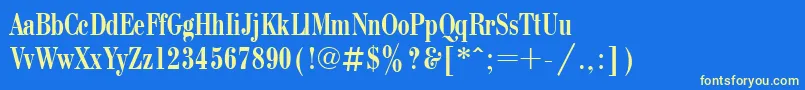 BodonicondcttRegular Font – Yellow Fonts on Blue Background