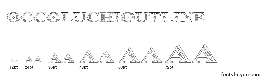 Größen der Schriftart OccoluchiOutline