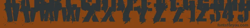 Weitere Informationen zur KriptonA1-Schriftart KriptonA1-Schriftart – Schwarze Schriften auf braunem Hintergrund