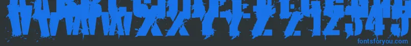 Police KriptonA1 – polices bleues sur fond noir